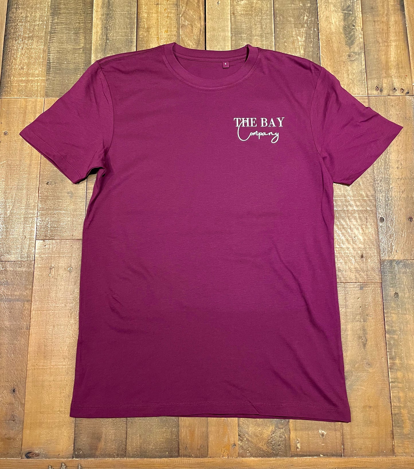 The unisex Whitby T-shirts in burgundy from The Bay Company.