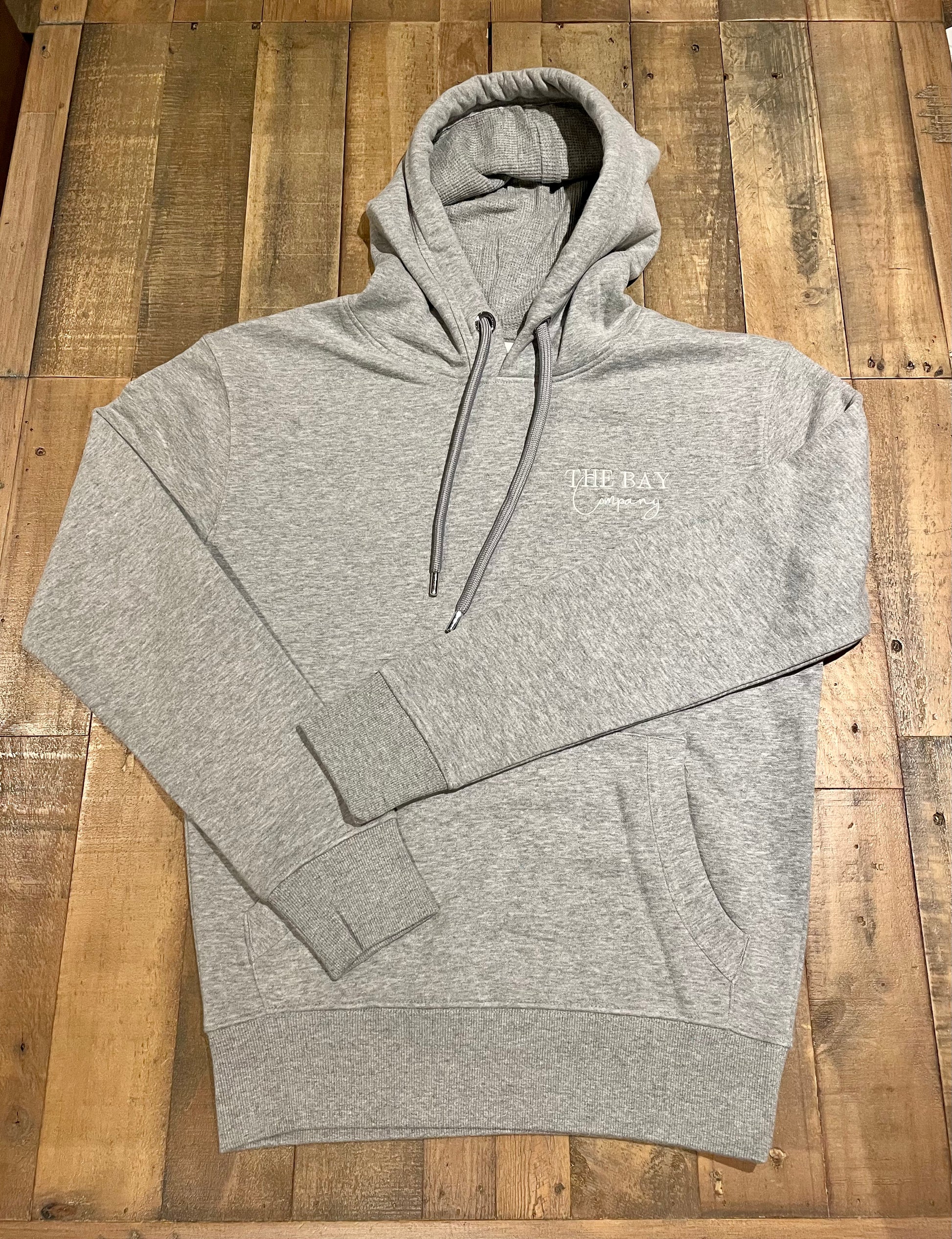 The grey “Robin Hood’s Bay” men’s hoodie from the bay company.