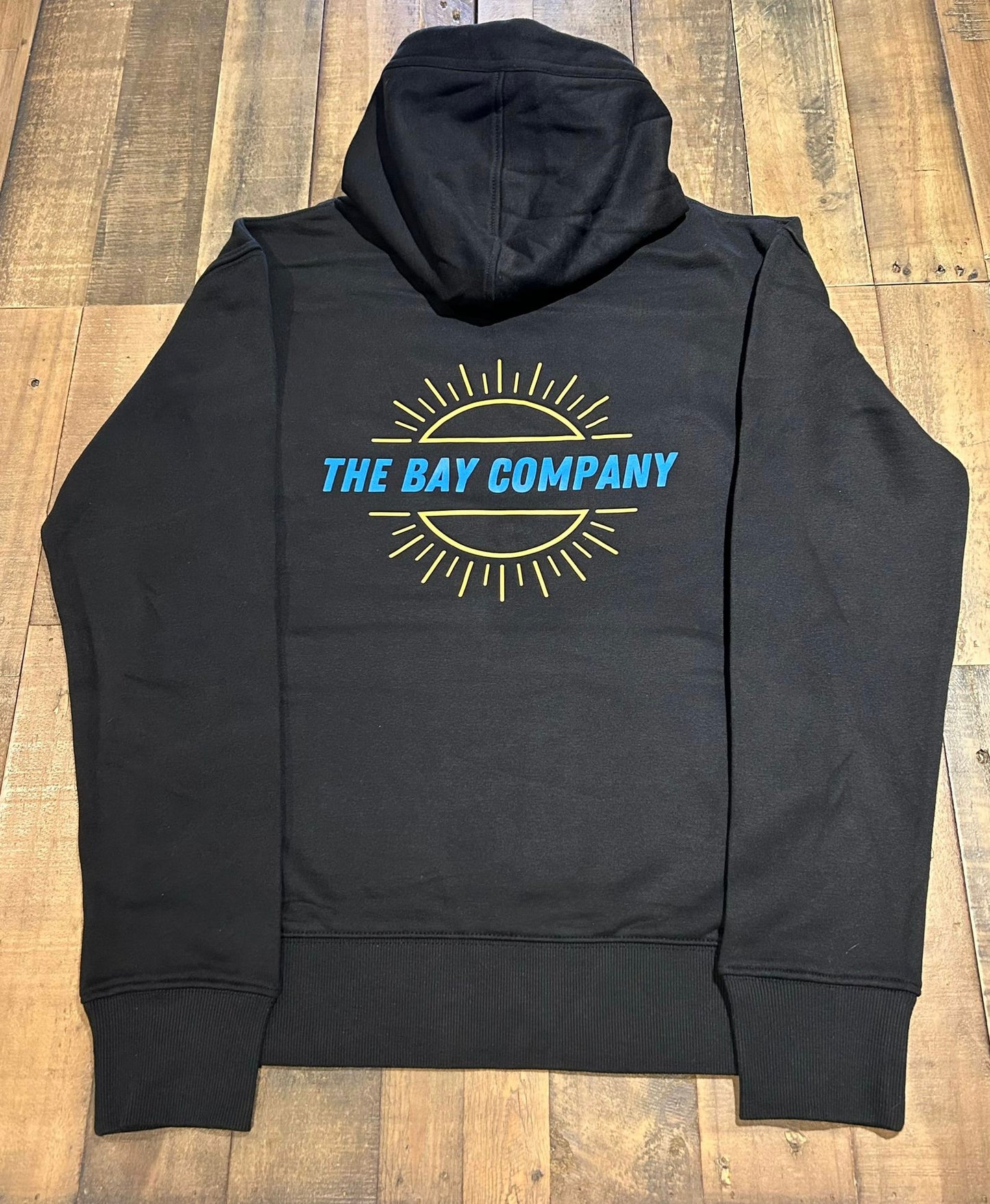 The black “The Bay Company” men’s hoodie. 