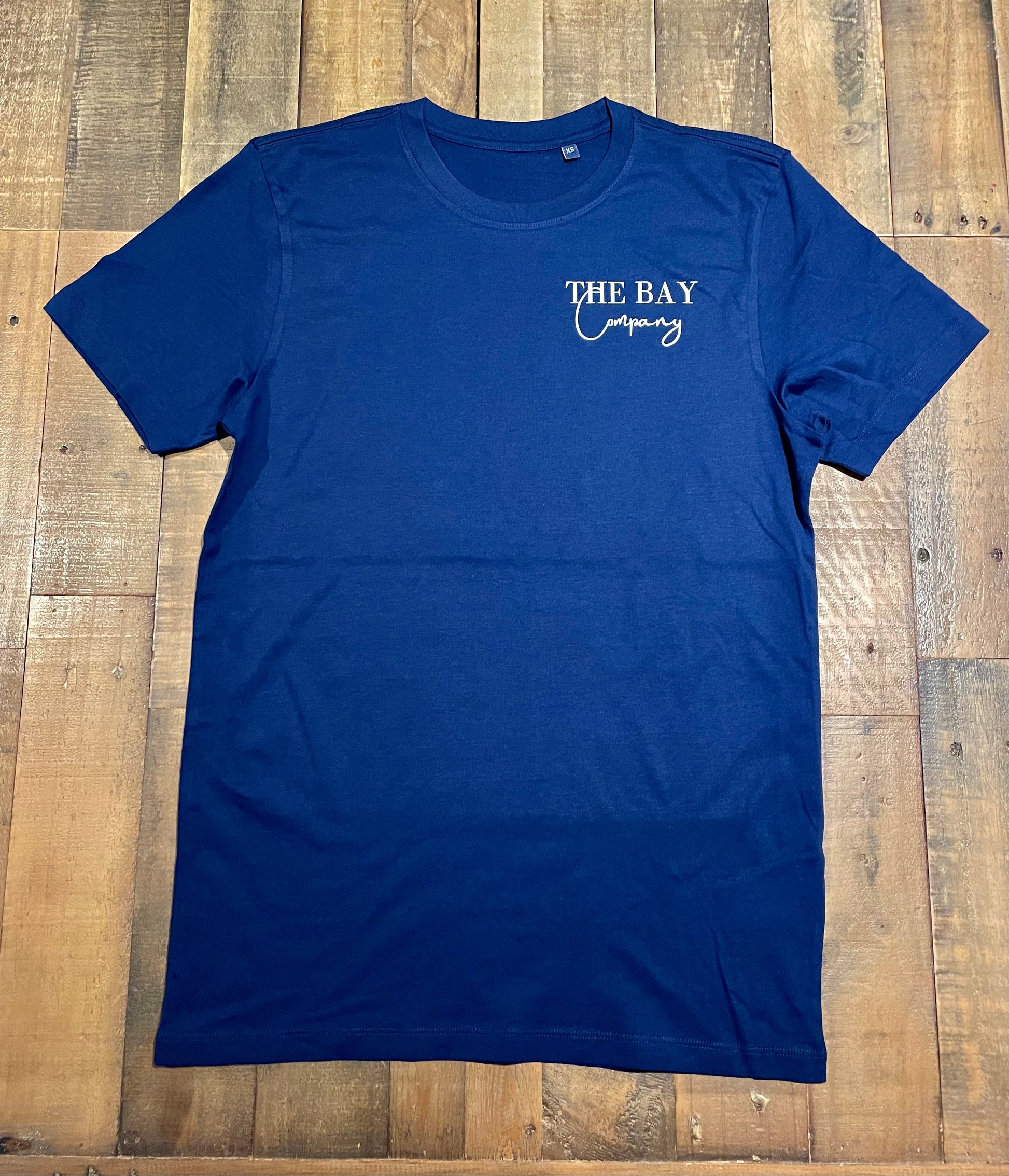 The unisex Robin Hood’s Bay T-shirts in navy blue from The Bay Company. 